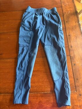 Willet blue riding tights with Knee Patches